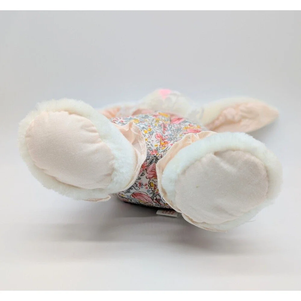 Vtg Wondertreats Plush Bunny Rabbit Stuffed Animal Flower Jumper Outfit 10
